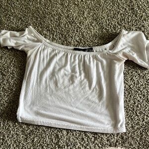 White Off-Shoulder Women's Top